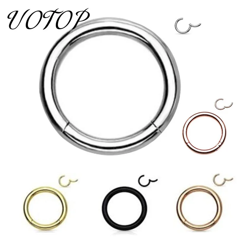 UOTOP 1PC 6/8/10 мм G23 Титан сегментное индийский кольцо для носа и шпильки 16G