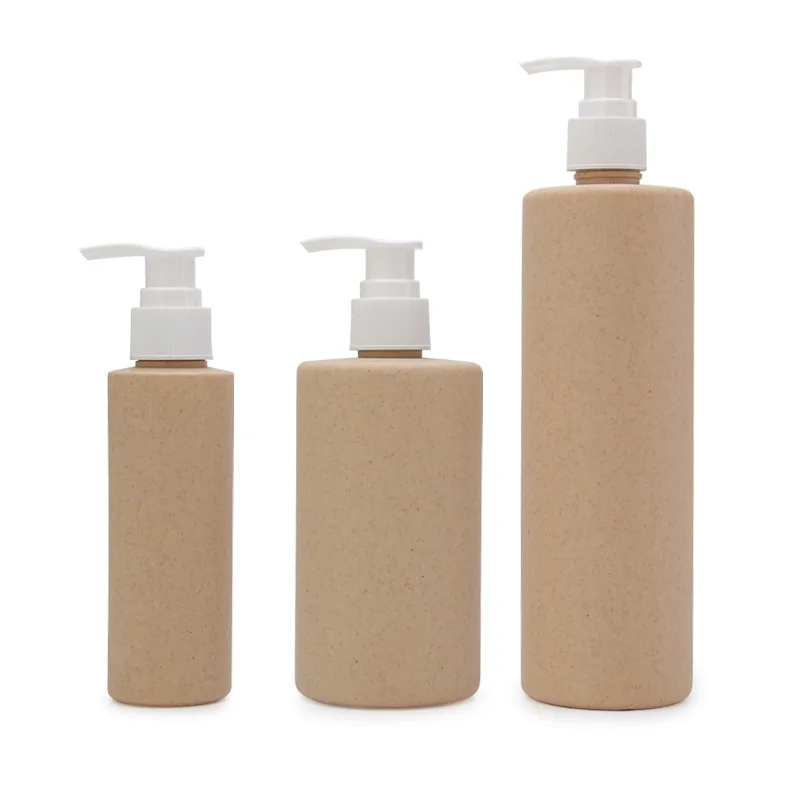 

100ml 250ml 400ml Eco Friendly Empty Shampoo Shower Gel Packing White Lotion Pump Cosmetic Container Biodegradable Bottle 10pcs