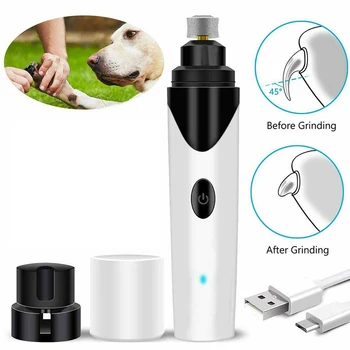 

Portable Pet Nail Grinder USB Rechargeable Nail Trimmer Clipper Quiet Electric Pet Paws Grooming Grinder for Dog Cat Nail Cutter