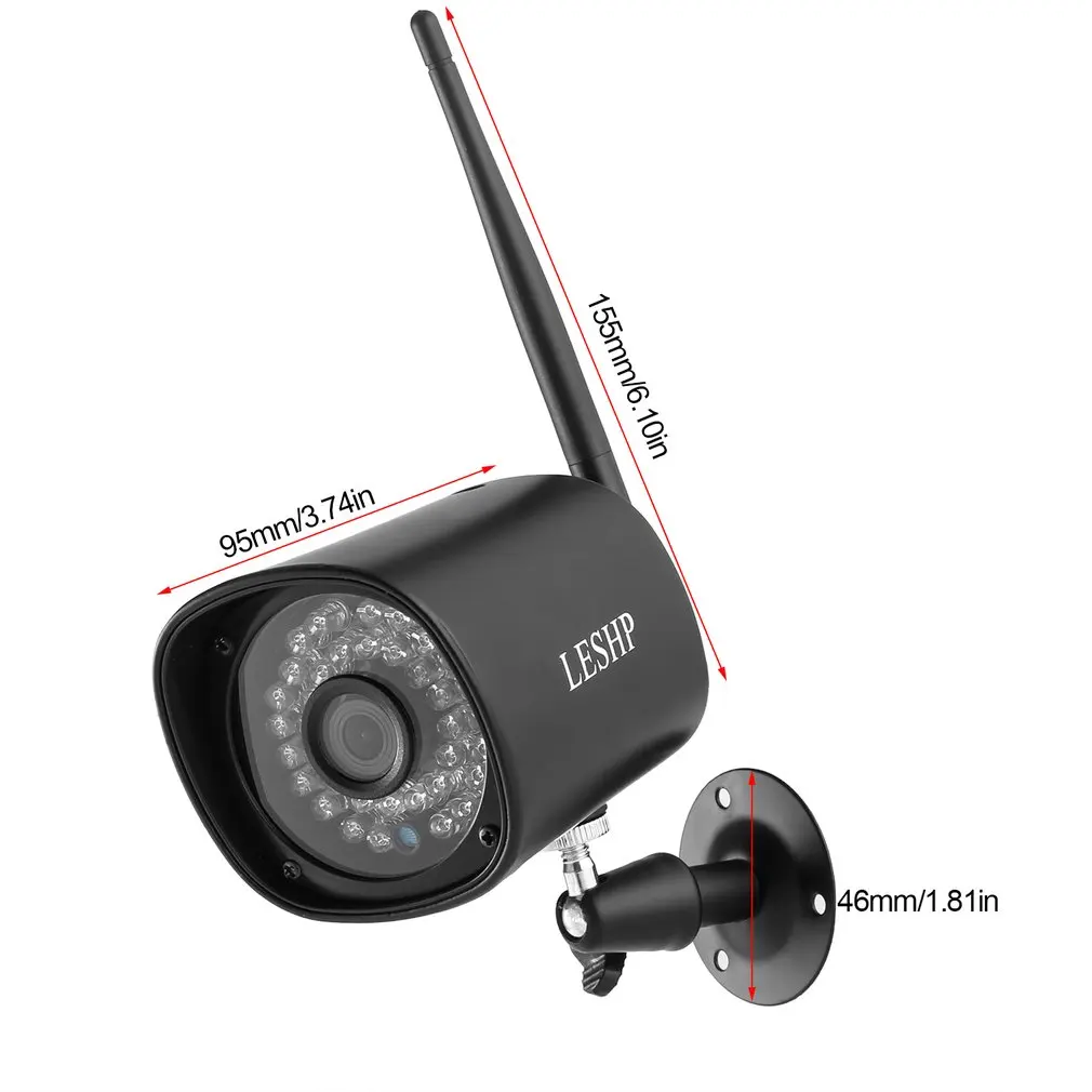 LESHP HW21 1080P 2,0 мегапикселя прогрессивный CMOS сенсор 36 шт. ИК светодиодный с wifi цветной CCD ip-камера для домашней безопасности