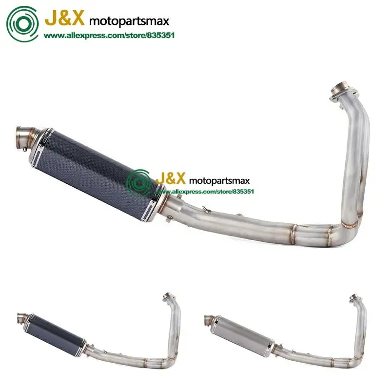Полная система скольжения на для kawasaki ER6N ER6F NINJA650R 2012- Ninja650 Z650 полный глушитель выхлопной трубы мотоцикла среднего звенья трубы
