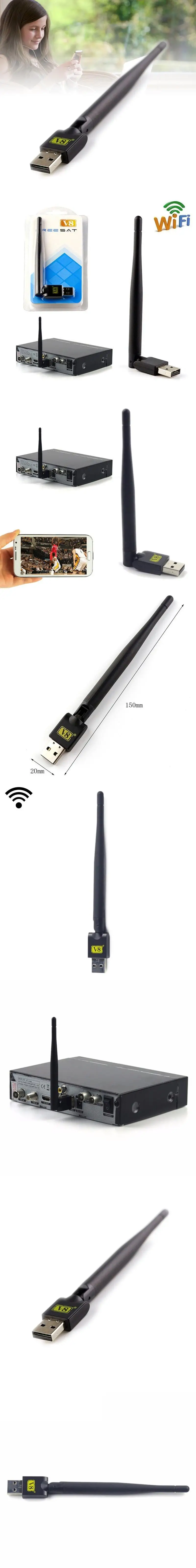 WiFi антенна работает для Freesat V7 V8 серии спутниковый приемник
