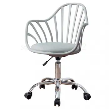 

Nordic simple and comfortable staff dormitory chair lift office chair white work study chair student swivel chair