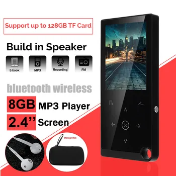 

2.4 inches Screen bluetooth Portable MP3 MP 4 Players FM Radio E-book Voice Recorder Audio Video HiFi Music Player With Earphone