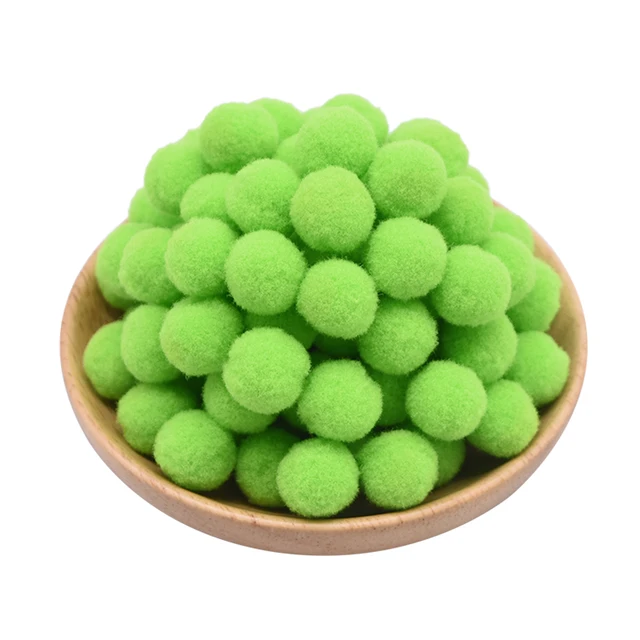 100pcs 15/20/25mm Fluffy Soft Pompom Ball DIY Handmade Kid Toy Doll Garment Sewing Material Color Pom Poms Decor Supplies Crafts B12