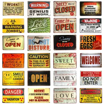 

Warning Restricted Area Do Not Enter Metal Wall Sign Plque Outdoor Sign Decoration