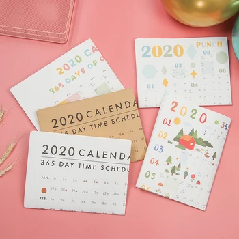

Creative Quartet 2020 Yearly Calendars Wall Calendar Annual Schedule Daily Planner Memo Kraft Paper Home Decor Office Supply