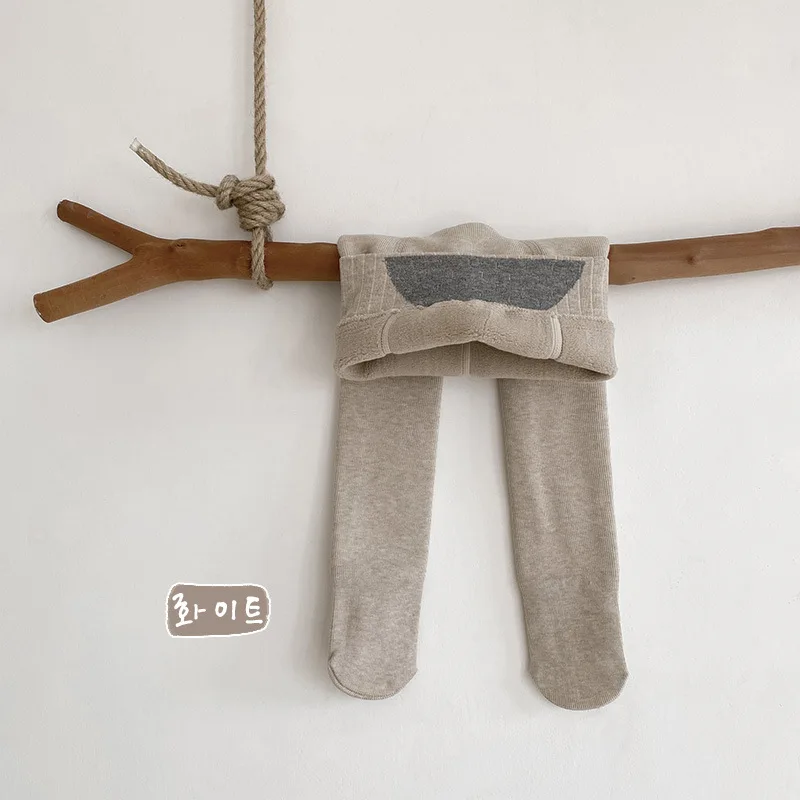 Girls Warm Fleece Leggings Kids Skinny Pants