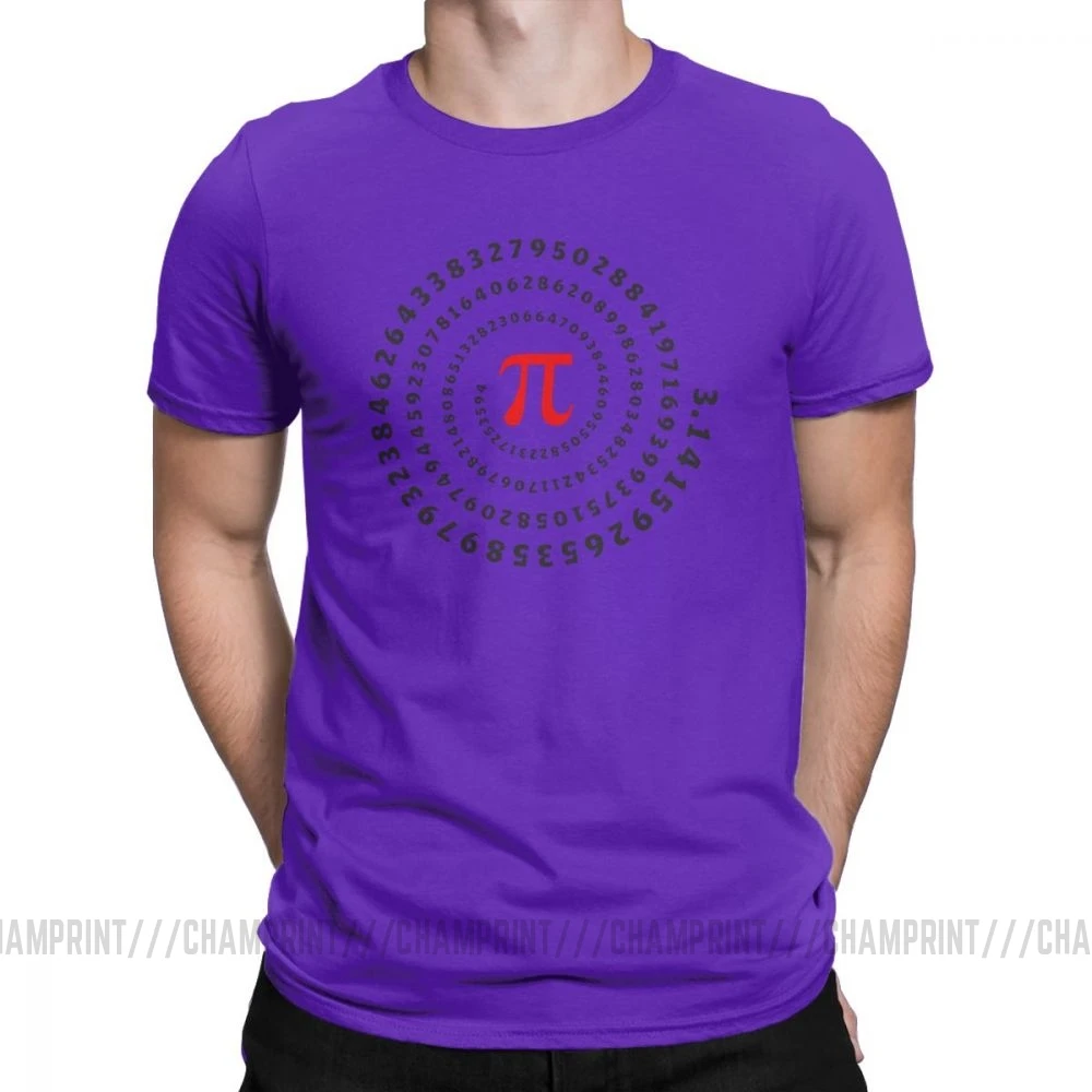 Мужская футболка Pi Pie Science mathemics Math, Забавные футболки с коротким рукавом, с круглым вырезом, хлопок, Подарок, Идея, футболка - Цвет: Фиолетовый