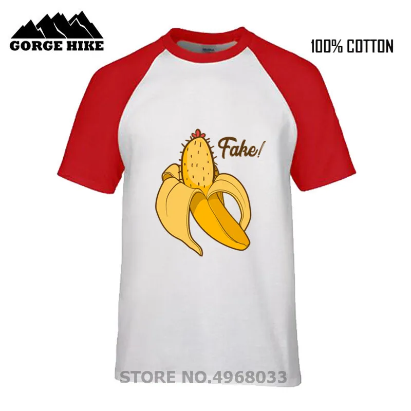 Удивительный вычурные забавные искусственный банан иллюстрация футболка Hombre 100%