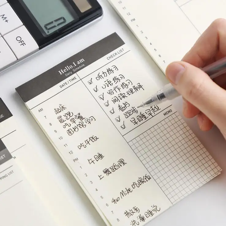 

New Arrival 52 Sheets Business Memo Pad Planner Notepad Daily To Do It Study Schedule Plan Paperlaria School Office Stationery