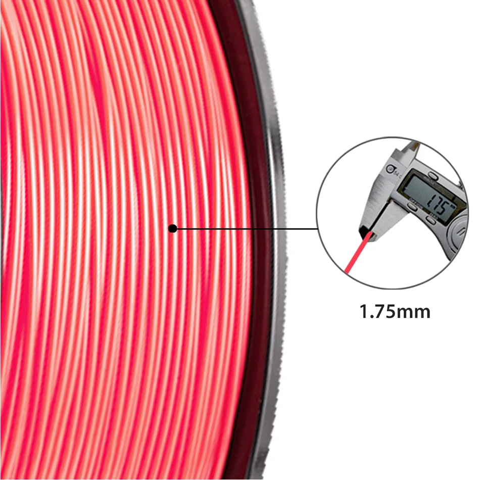Нить для 3D печати PETG 1,75 мм 1 кг 0,02 фунта нить для 3d принтера PETG точность измерения+/-мм полупрозрачный заправка красного цвета