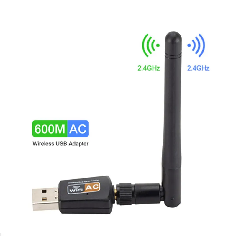 TEROW USB Wifi Adapter 5.8GHz+2.4GHz Wi-fi Receiver High Speed 600Mbps Wi-fi Antenna Wireless PC Network Card 802.11ac best wifi adapter for pc Network Cards