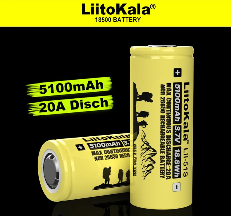 de lítio recarregável 26650a, 3.7v 5100ma. Adequado para lanterna