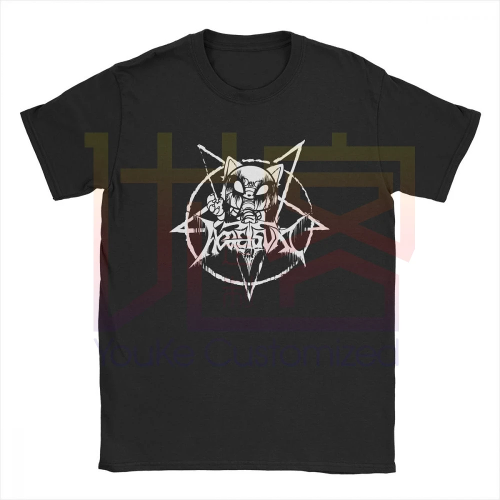 Man's T Shirts Blackggretsuko Aggressive Retsuko Hipster Short Sleeves Tee Shirt Crewneck Clothes 100% Cotton Printed T-Shirt |