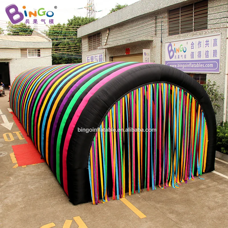  Customized 20x5x3.5 meters inflatable colored tunnel / inflatable long tunnel toy tents