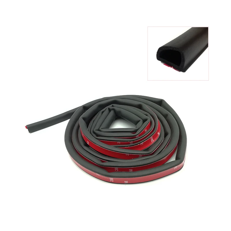 

4M D-Type Car Door Weather Seal Hollow Strip Rubber Trim Weatherstrip