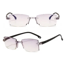 Ультра-светильник, очки для чтения без оправы, прогрессивные Мультифокальные очки для пресбиопии, синий светильник, блокирующие компьютерные очки+ 1,0~+ 4,0