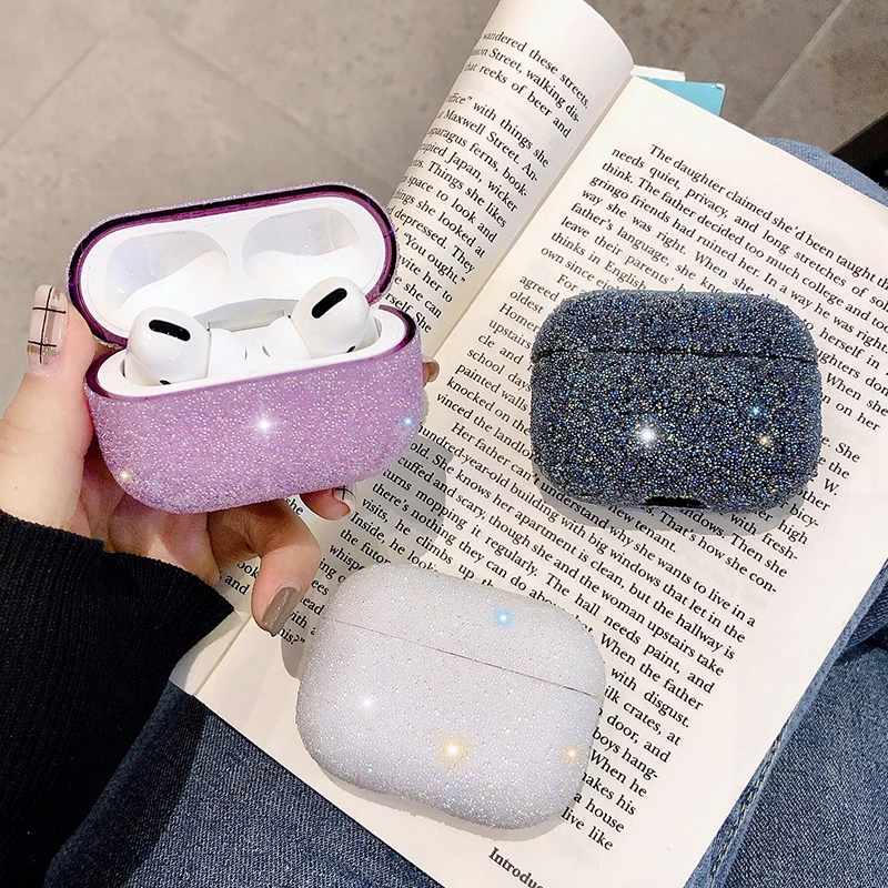 

Luxury 3D Bling diamonds hard case for Apple Airpods 1 2 protective Wireless Bluetooth Earphone Accessories cover Charging box