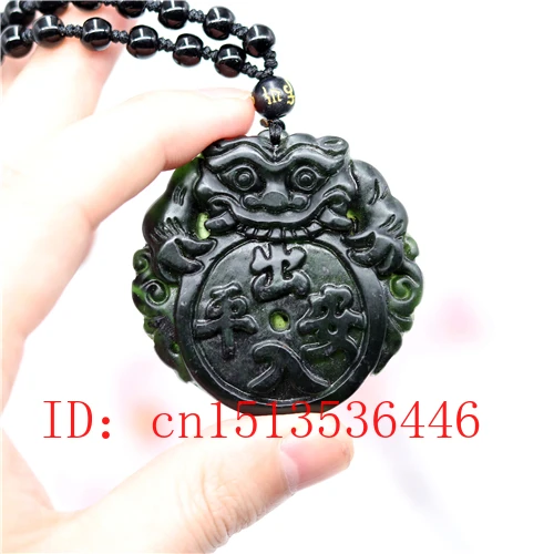 Китайский Черный Зеленый Нефритовый дракон безопасный доступ Кулон Натуральная