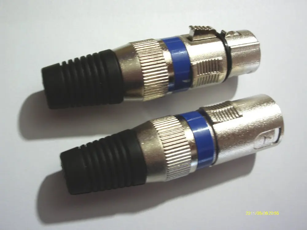 100 комплект 3 pin XLR аудио кабель Разъем MIC штекер+ Женский Джек