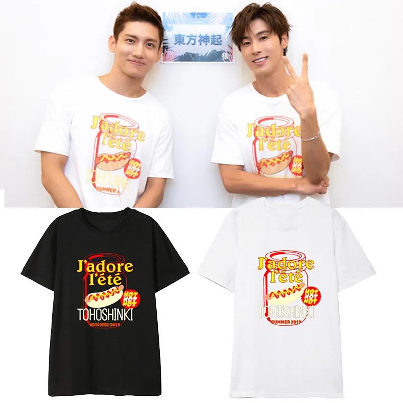 Kpop TVXQ TOHOSHINKI Япония Осака концертный альбом рубашки уличная свободная футболка с коротким рукавом топы Футболка DX1167