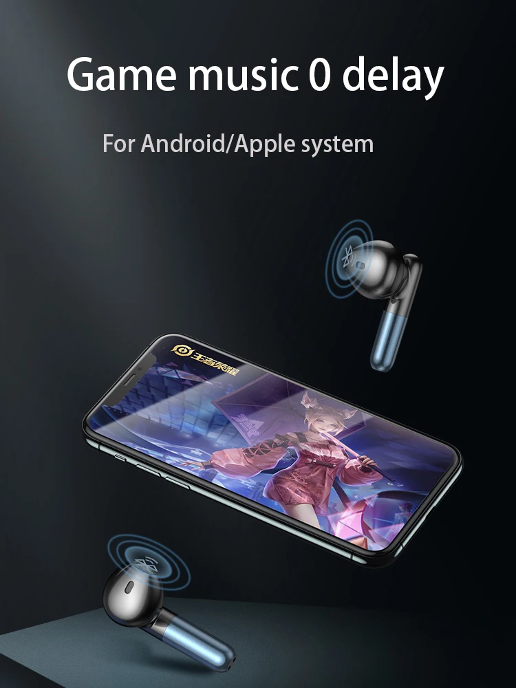 TWS Wireless Headset Bluetooth Headphones Noise Cancelling HIFI Stereo Sport Waterproof Earphones With Mic For Xiaomi Huawei