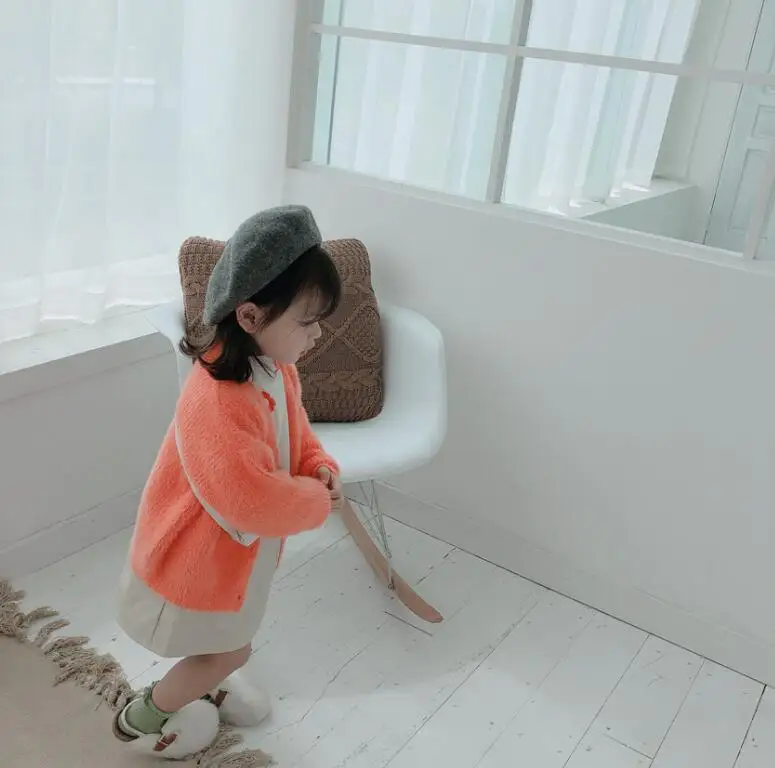 New Arrival Girls Boys Knitted Sweaters Autumn Winter Full Sleeve Fashion Kids Cardigan 1-6 Years PQ495