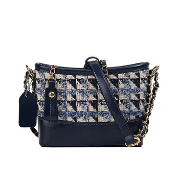 

2019 New Weaving Look Linen Surface Handbag Cross-body Bags For Women Ladies Purse High Quality Designer Bags Autumn Fashion