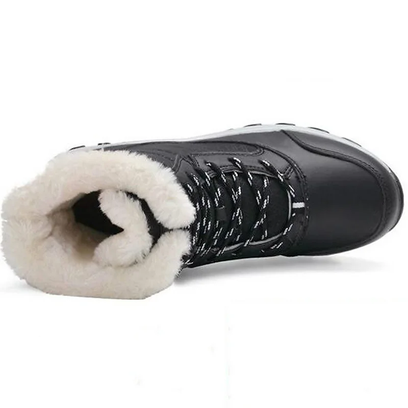 Водонепроницаемые ботильоны на платформе; Botte Hiver Femme; кроссовки; женские зимние ботинки; теплая зимняя обувь белого цвета