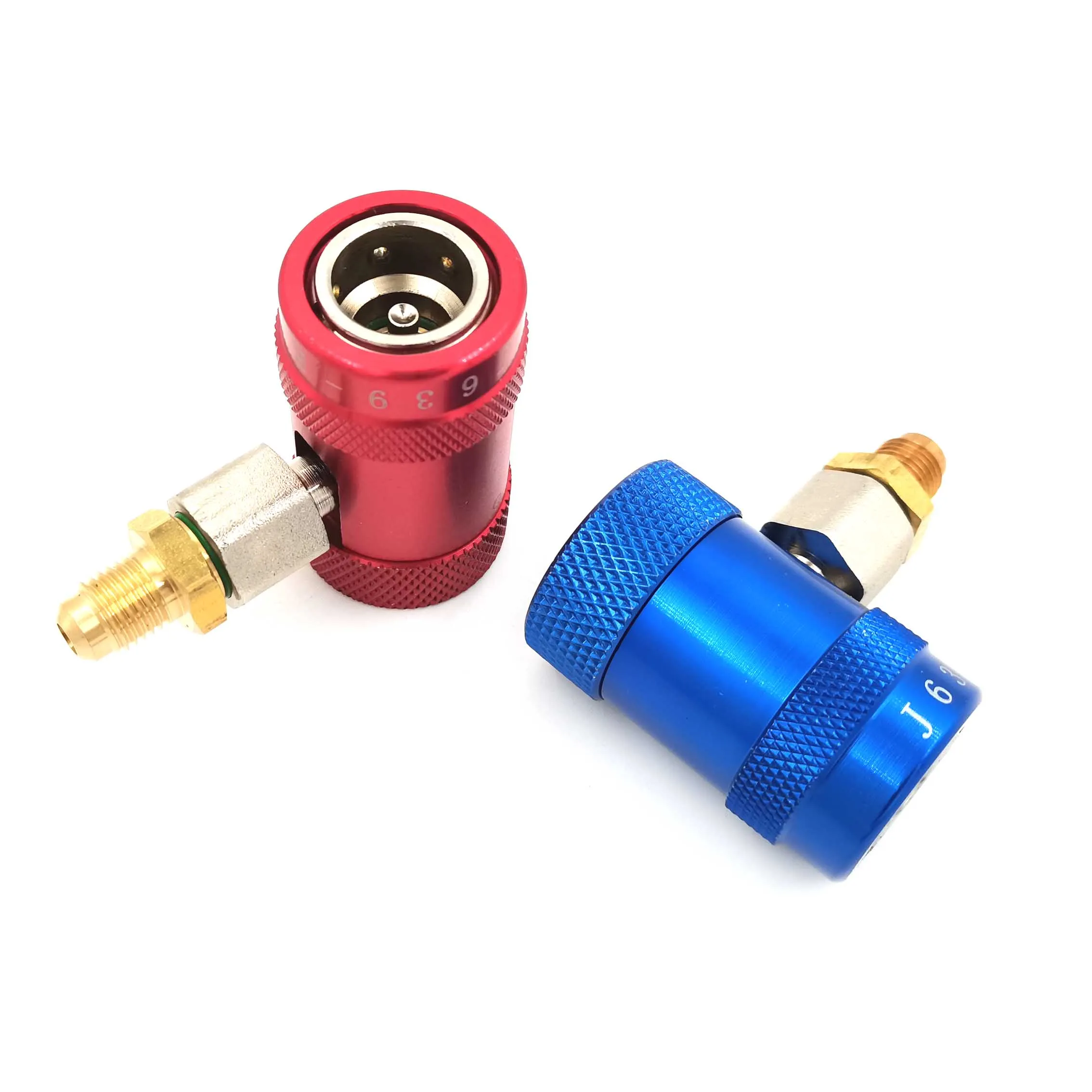 Car Air Conditioning Refrigerant Filling Tools 1 pair For R-1234yf Quick Coupler Set For Porsche Land Rover