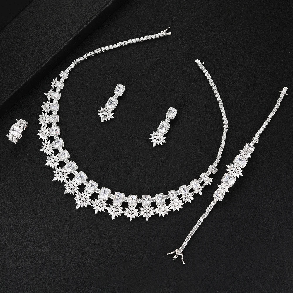 GODKI известный бренд шармы теннисные Чокеры Свадебные Ювелирные наборы для женщин эффектное ожерелье серьги аксессуары