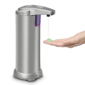 

Automatic Soap Dispenser Pump Infrared Sensing Stainless Steel Liquid Soap Holder Shampoo Dispenser Bathroom Liquid Foam Pump