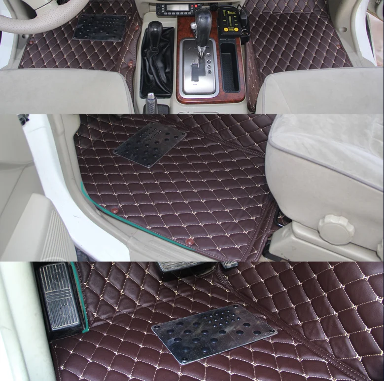 Кожаные автомобильные коврики для nissan patrol y61 1997-2010 2008 2009 2007 2006 2005 2004 2003 2002 2001 2000 ковры коврики