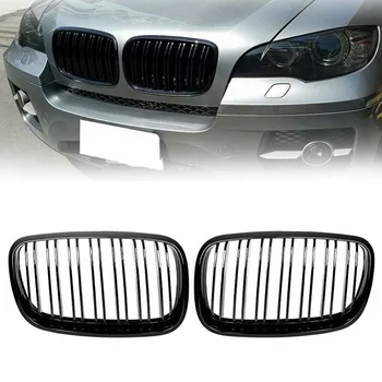

2pcs Set Car Grille High Quality For BMW E70 E71 2008-2013 ABS Black Car Front Grille Car Accessories