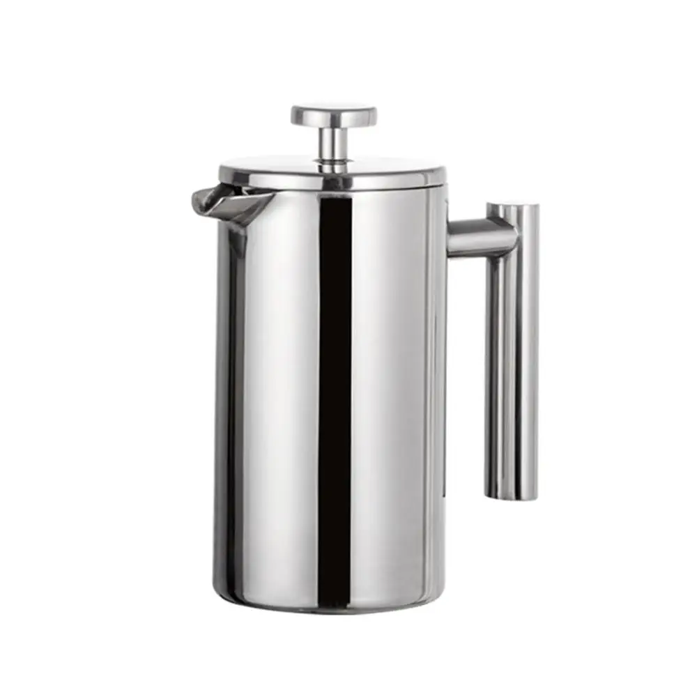 350ml Нержавеющая сталь Френч-пресс для приготовления кофе с двойными стенками кофейник изолированный кофе чай пивной горшок с фильтром корзины - Цвет: 350ml