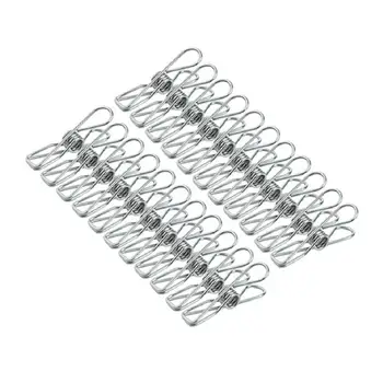 

20Pcs Strong Large Windproof Clip Bed Sheet Clip Bedspread Clip Stainless Steel Multi-functional Clip Stainless Steel Clothespin