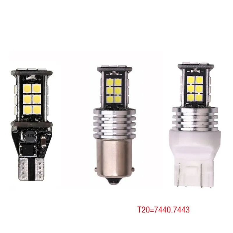 2x BA15S 1156 7440 T15 PY21W 3030 24SMD белый желтый красный внешний тормоз Задний сигнал поворота передние лампы Универсальный для Honda Toyota