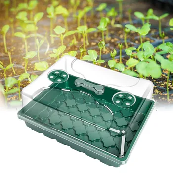 

24 Cells Seedling Starter Tray Extra Strength Seed Germination Plant Flower Pots Nursery Grow Box Propagation For Garden