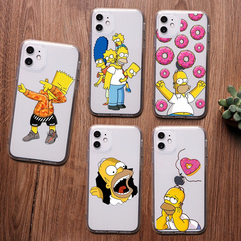 Homer J Simpson funny Bart Simpson Coque Cartoon Phone