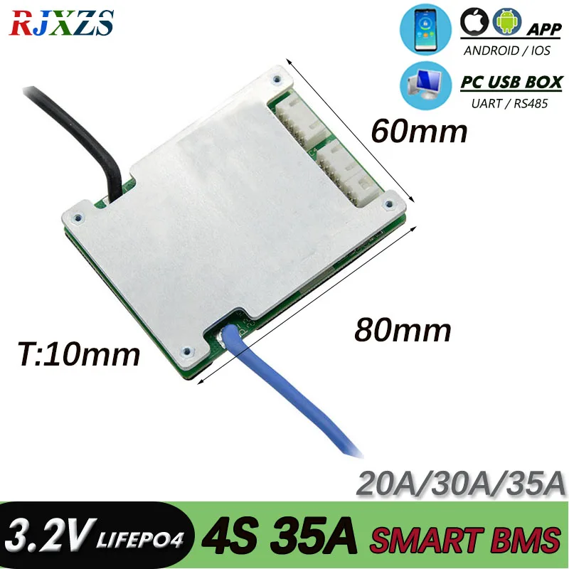 Умные BMS Φ 20A/30A/35A 12V LiFePO4 PCM с Android bluetooth-совместимым приложением внешний монитор UART