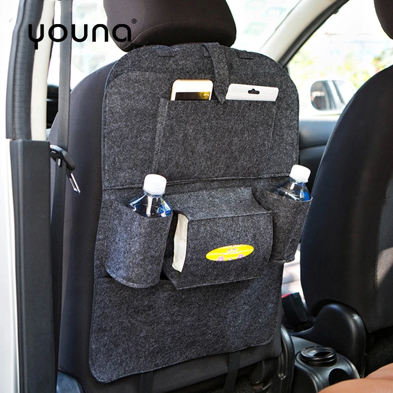 

Car Back Seat Organizer Backseat Car Organizer Baby Kids Kick Mats Back Seat Car Protector with Multi Pocket Storage Bag