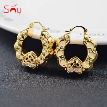 

Sunny Jewelry Fashion Jewelry 2020 New Design Hoop Earrings For Women High Quality Zircon Exquisite Flower Designer Earrings