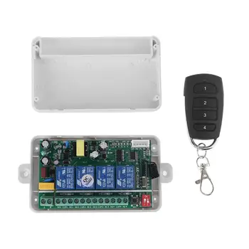 

AC85V-250V Wide Voltage Wireless Receiver Module with 4CH Switch Remote Controller