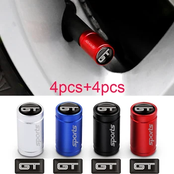 

Car Styling Wheel Tire Valves Tyre Air Caps GT sport Badge Emblem Car sticker for Volkswagen Peugeot BMW Ford Alfa Romeo Honda
