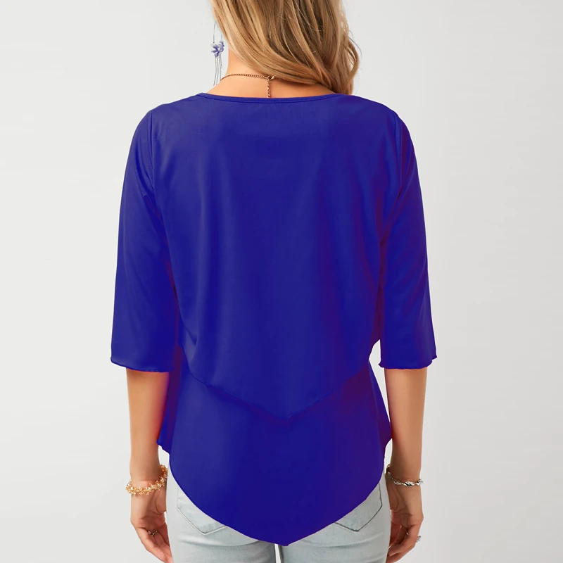 2020 Spring O Neck Half Sleeve Chiffon Blouse Women Plus Size Solid Loose Casual Shirts Elegant Summer Womens Tops and Blouses 2020 Spring O Neck Half Sleeve Chiffon Blouse Women Plus Size Solid Loose Casual Shirts Elegant Summer Womens Tops and Blouses