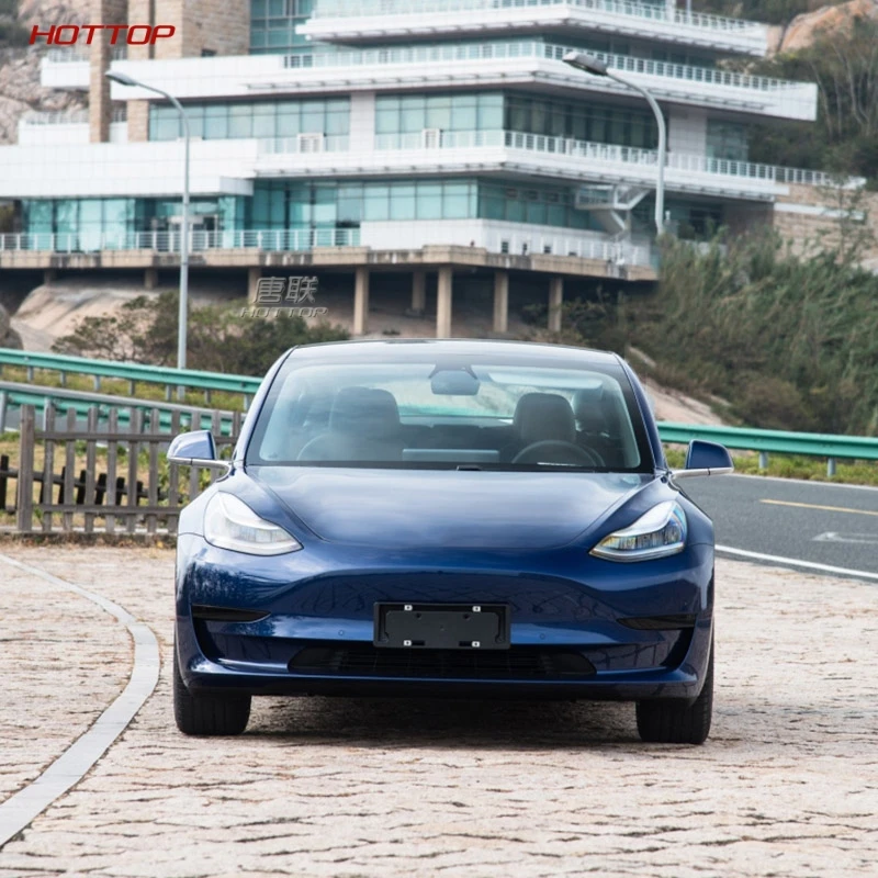 ABS черный Задний спойлер заднего багажника, крыла крышка украшения для Tesla модель 3 с подсветкой