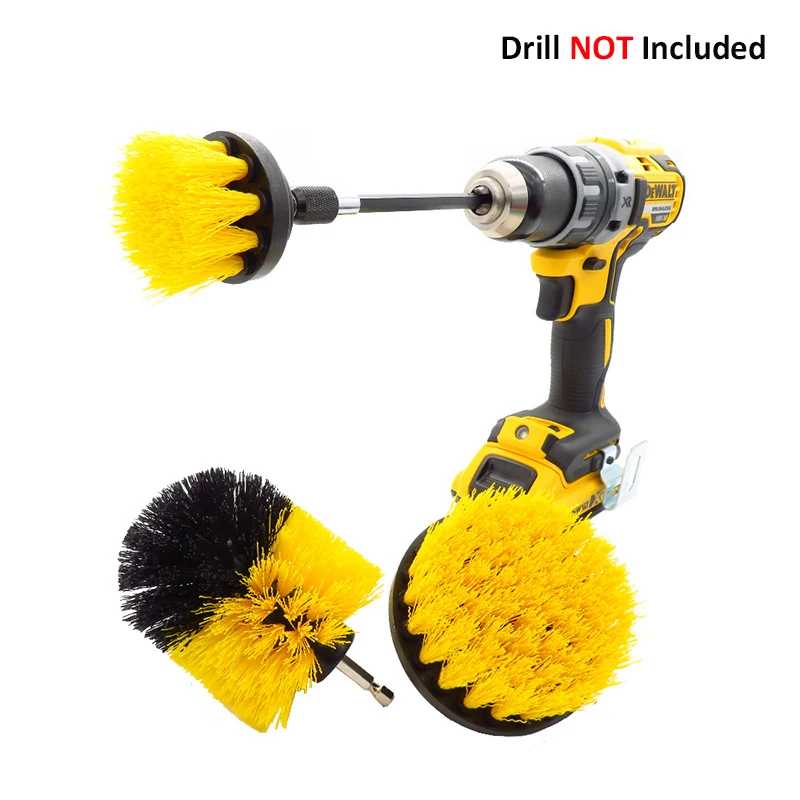 Drill-Brush-Kit Carpet-Glass Electric-Scrubber-Brush Cleaning-Brush Car-Tires Plastic