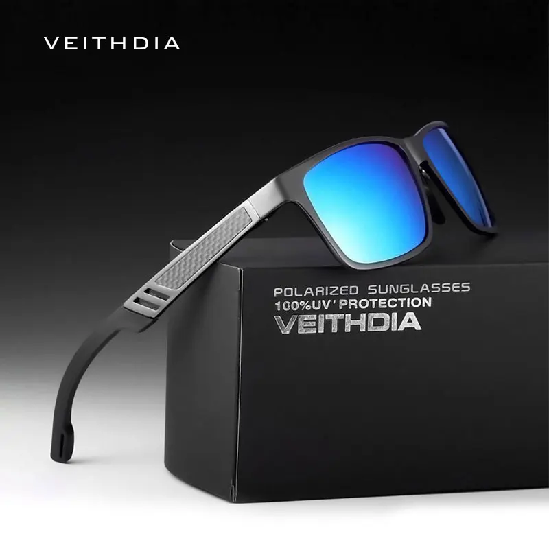 Мужские солнцезащитные очки VEITHDIA модные алюминиевые с поляризационными