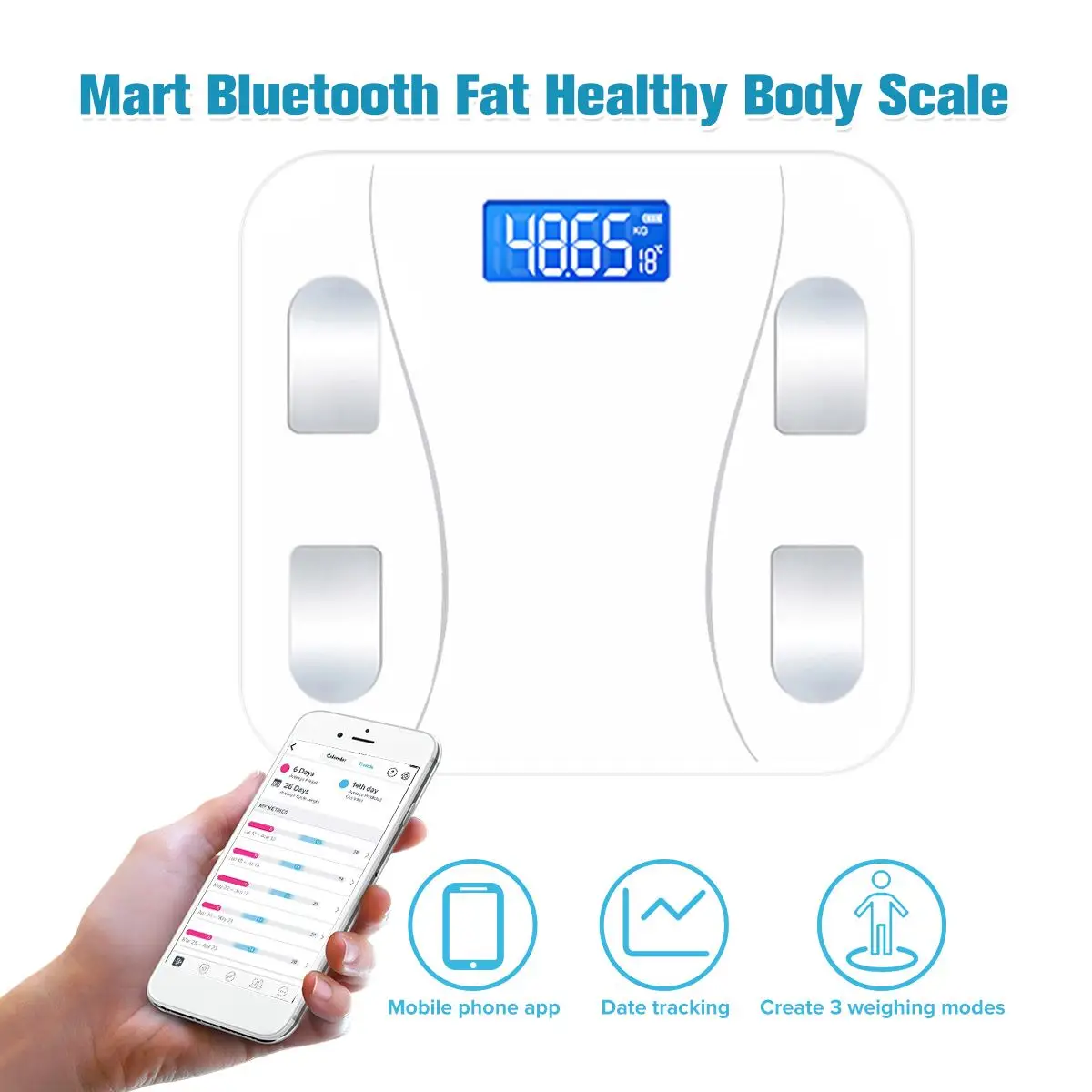 Bluetooth весы напольные scientical Smart Wifi приложение электронный светодиодный цифровой вес тела для ванной весы жировой воды мышечная масса BMI